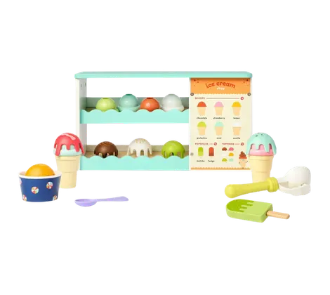 Gigglescape Ice Cream Shop Playset Toy Kitchen Play Food